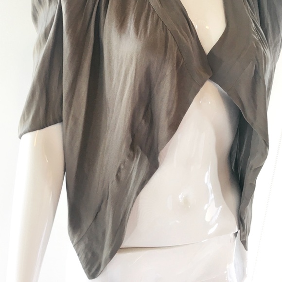 Karen Millen silver grey shawl collar open front designer evening jacket top 6 - Picture 13 of 16